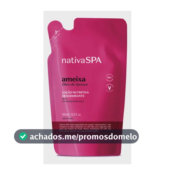 Refil Loção Hidratante Desodorante Corporal Nativa Spa Ameixa 400 ml