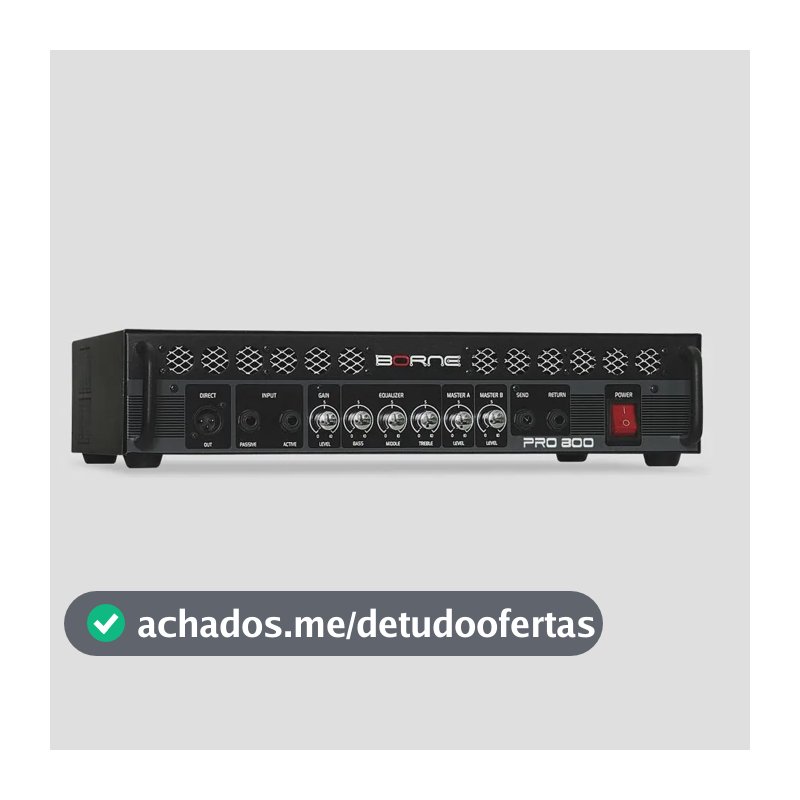 Amplificador Cabeçote Profissional Contrabaixo Borne Pro800
