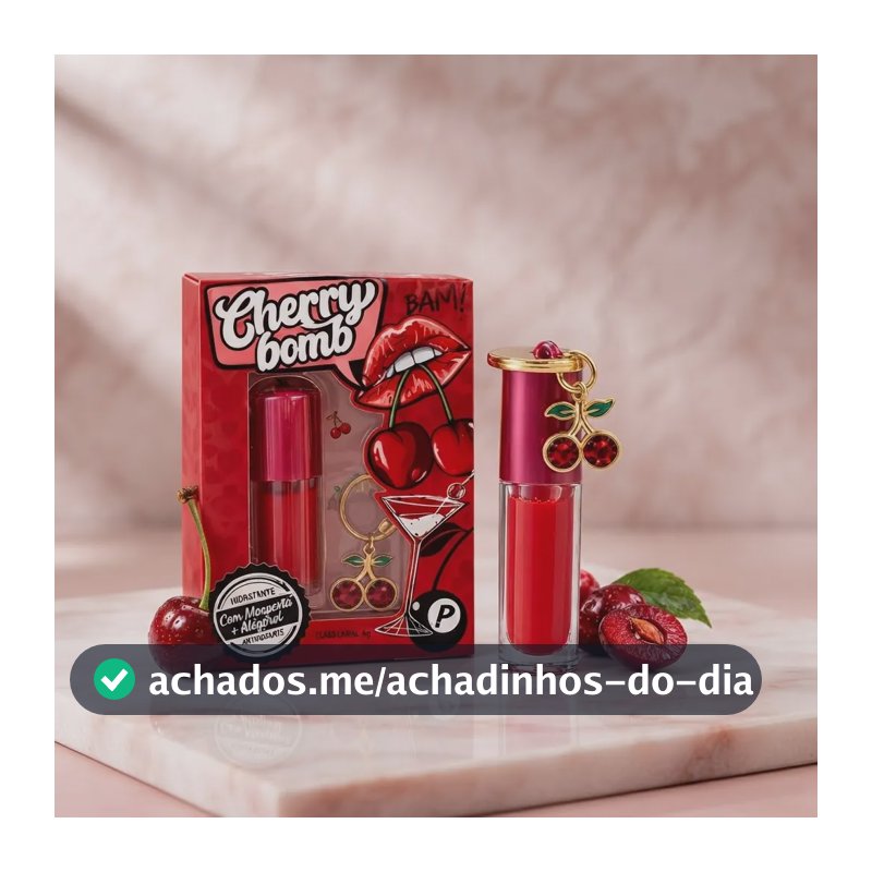 Gloss Labial Cherry Bomb Pam By Pamella 5g Vermelho