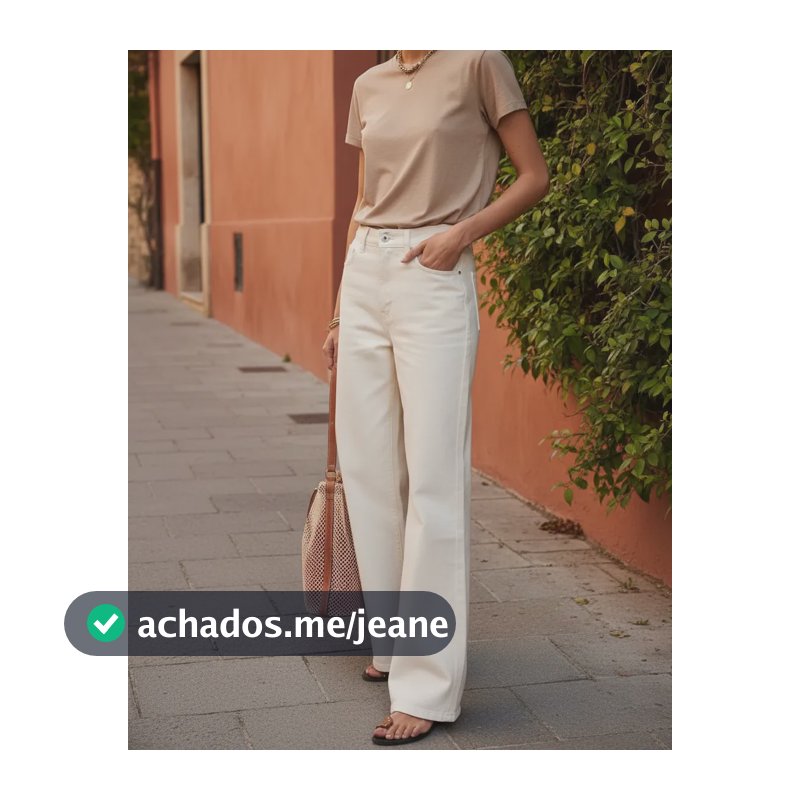 Calça Jeans Feminina Hering H9ubnmcsn Off White Bege Lisa 42