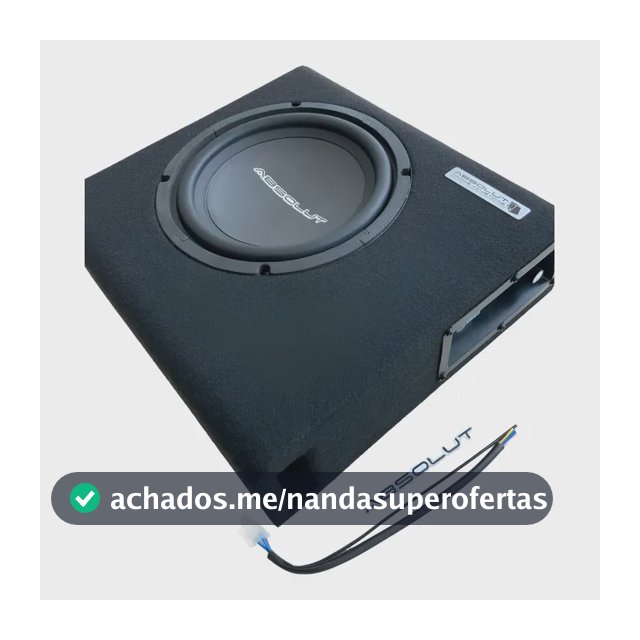 Caixa Som Amplificada Carro Mini Slim Sub 8 Pol Absolut