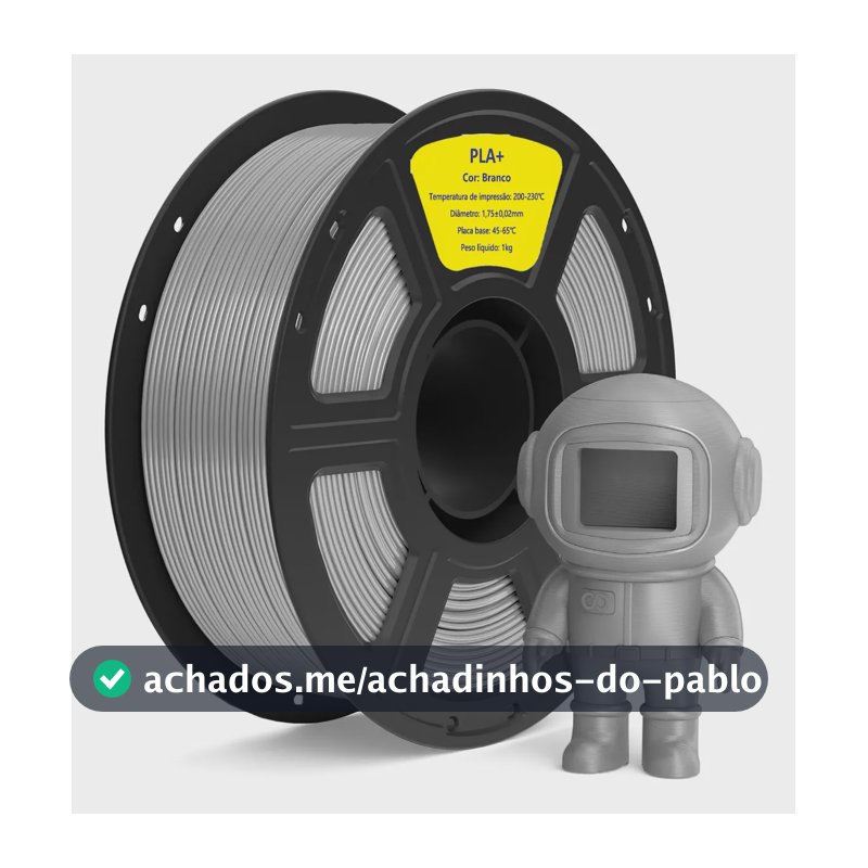 High Speed Impressão 3d Pla+ Filamento 1.75mm Premium 1kg Cinza-escuro