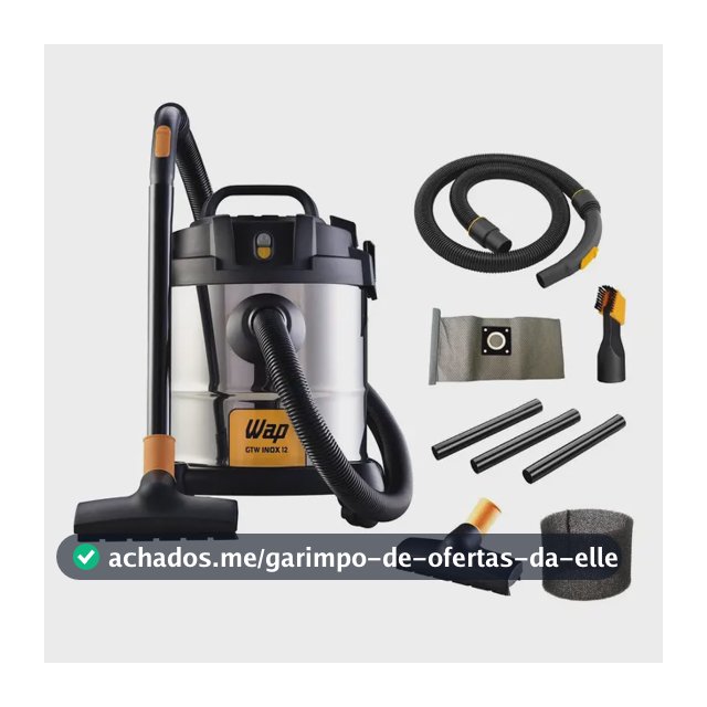 Aspirador De Pó E Água 1400w 12 Litros Gtw Inox 12 Wap Prateado 110v