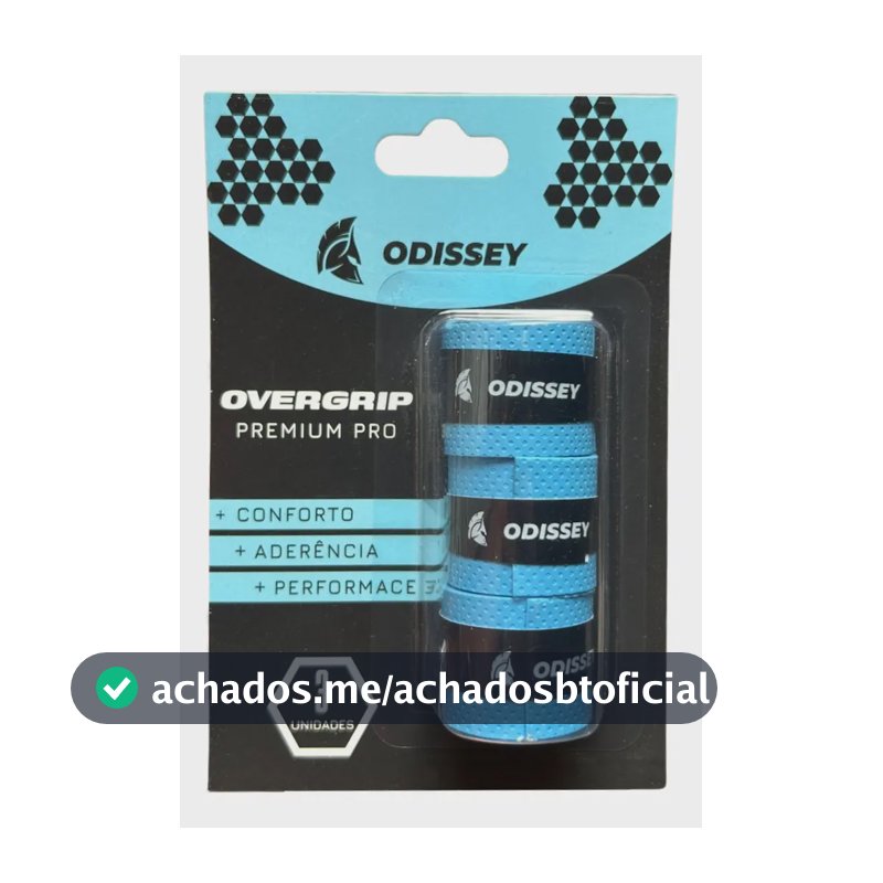 Overgrip Kit 3 Unidades Raquete Tênis Beach Tennis Padel Cor Azul