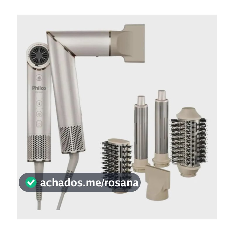 Secador De Cabelos Philco psc3500 4 Em 1 dobrável motor bldc Prateado