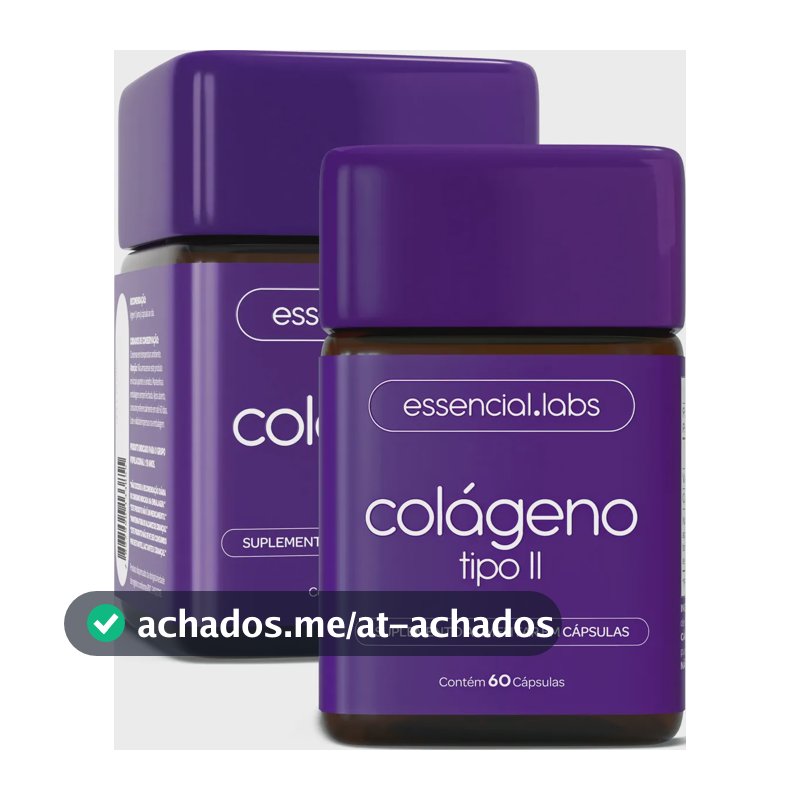 02 POTES do COLÁGENO TIPO 2 45mg - Fórmula com Máxima Concentração e Biodisponibilidade - 60 doses
