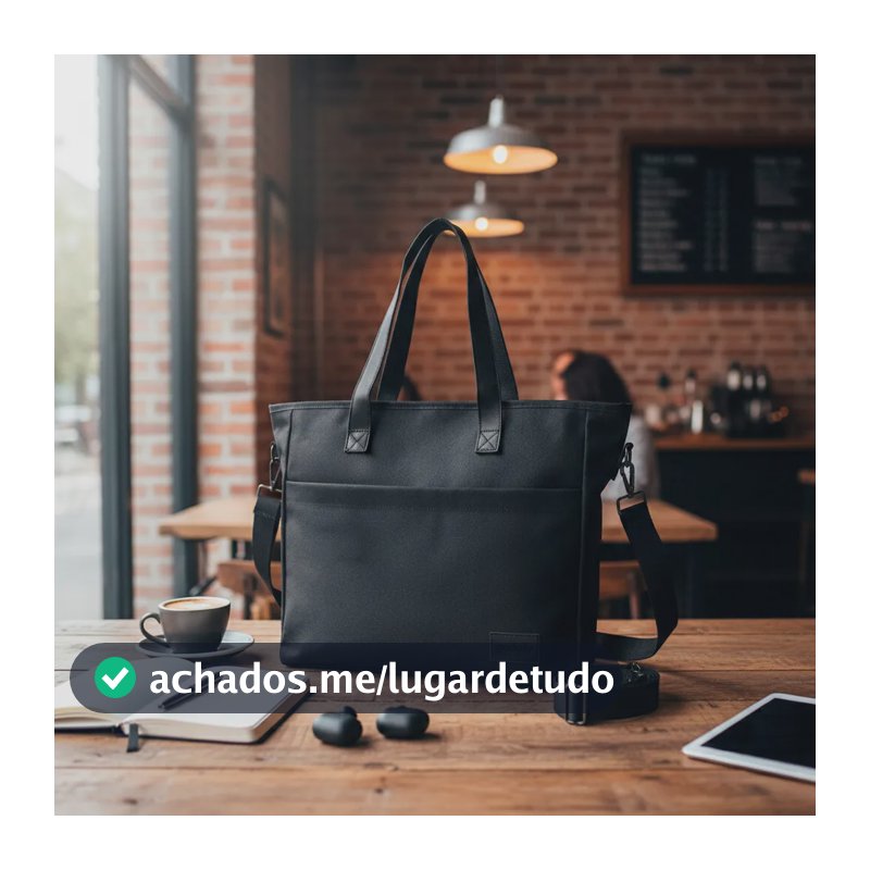Bolsa Tote Bloom Godaily Leve Moderna Transversal Feminina Preto