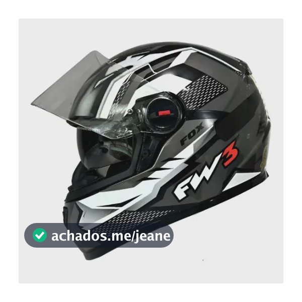 Capacete Integral Para Moto Fw3 Gtx Fox 56 Grafite