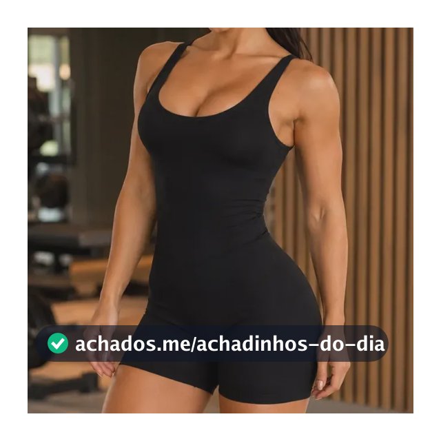 Macaquinho Fitness Tecido Premium Com Zero Transparência
