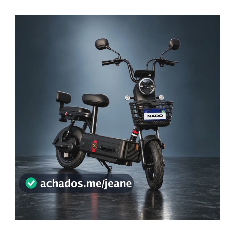 Bicicleta Elétrica Nado C2 1000w Bat. Litio 48v 24ah 32km/h Preto M