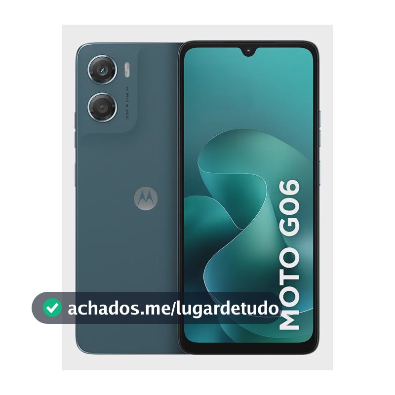 Smartphone Moto G06 128GB 4GB RAM + 8GB RAM Boost, Câmera 50mp,Bateria 5200mah - Azul