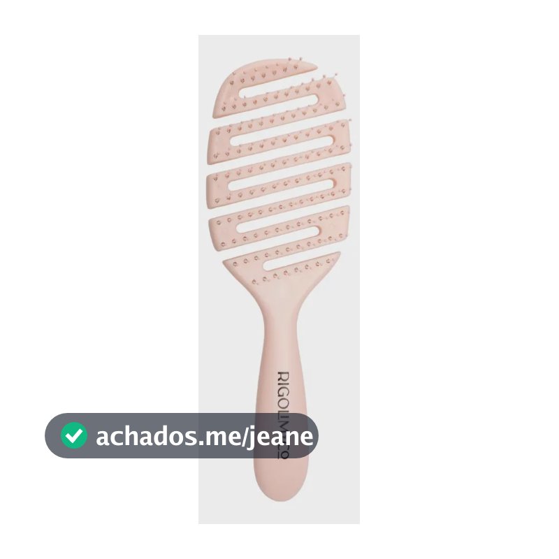Rigolim Hair - Escova Desembaraçadora De Cabelos Rosa