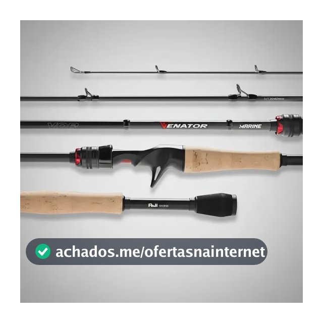 Vara Pesca Carretilha 1,73m 12-17lb Ação Rápida Preto