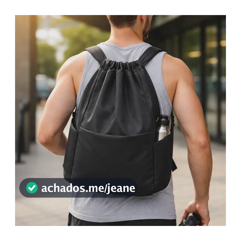 Bolsa Sacola Mochila Bag Esportiva Academia Treino Fit Saco Mochila Saco Preta Bolsa Sacola