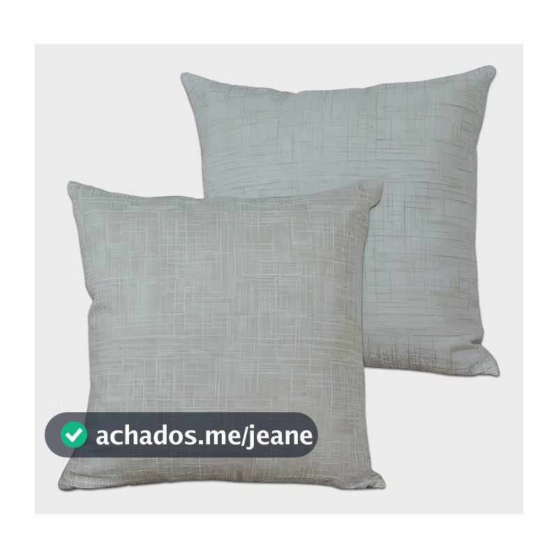 Kit 2 Capas De Almofada Jacquard Full Riscos Bege