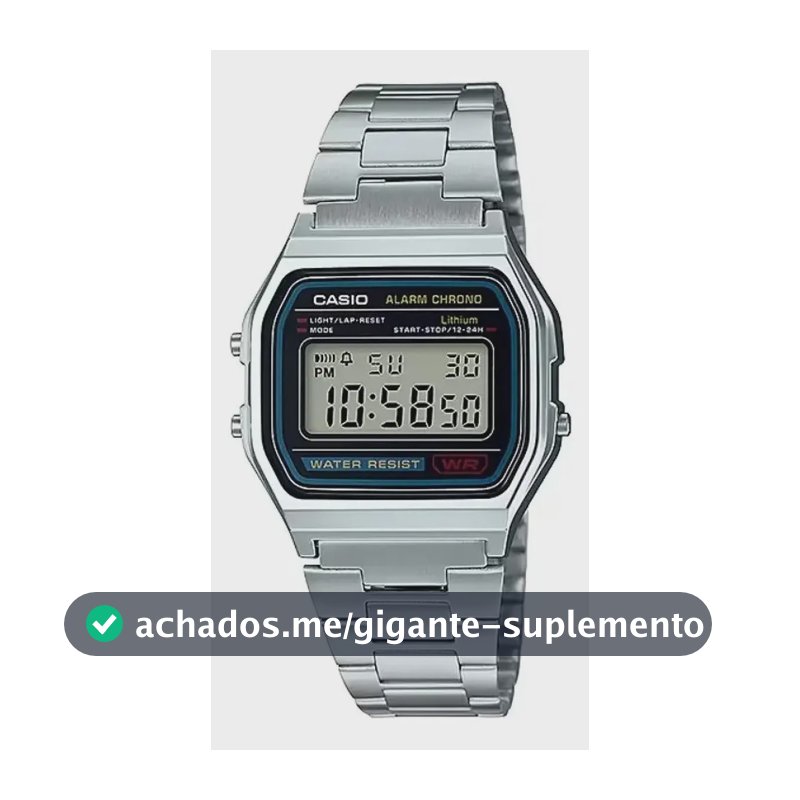 Relógio Casio Digital Vintage Prata Unissex Original Barato Prata