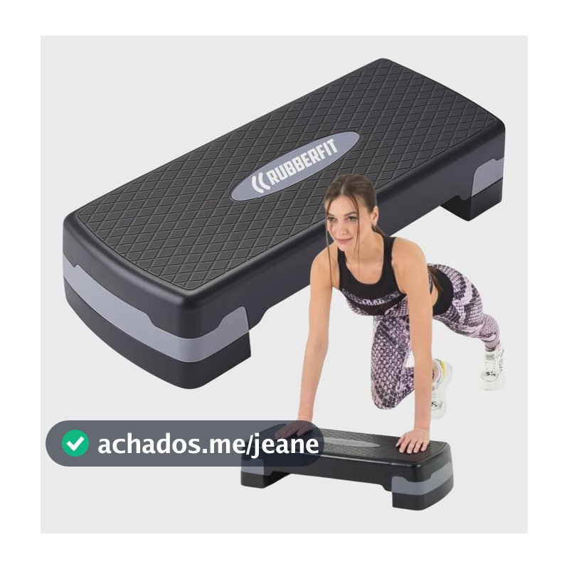 Step Academia Profissional Ginástica Altura Ajustável Cinza-escuro