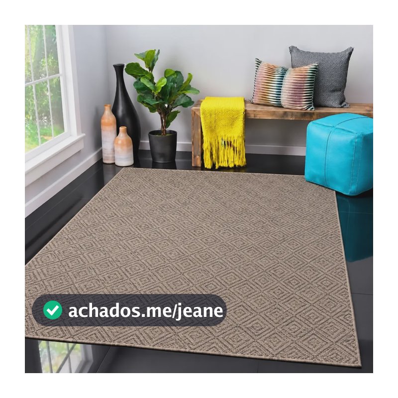 Tapete De Sala Sisal Quarto 1,50x2,00 Marrom Antiderrapante 200 M 150 M Marrom