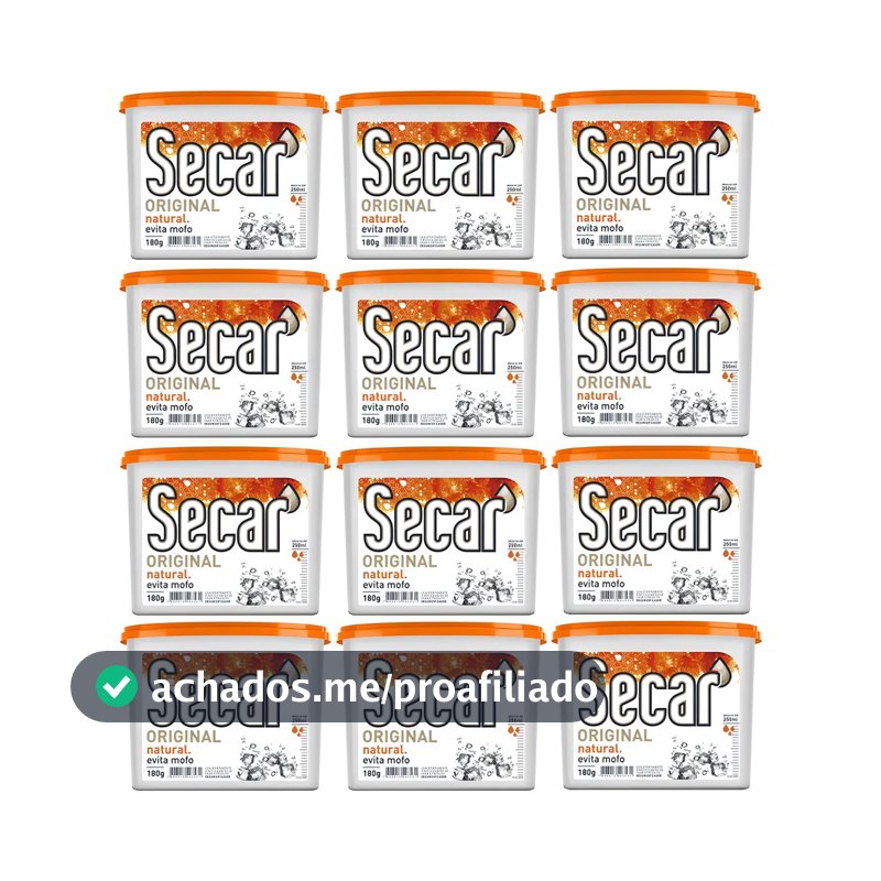 Kit C/ 12un Anti Mofo Secar 180g - Desumidificador Armário