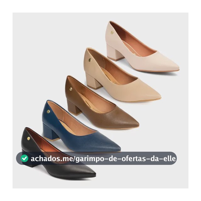 Scarpin Vizzano Salto Médio Bloco Sapato Confortável
