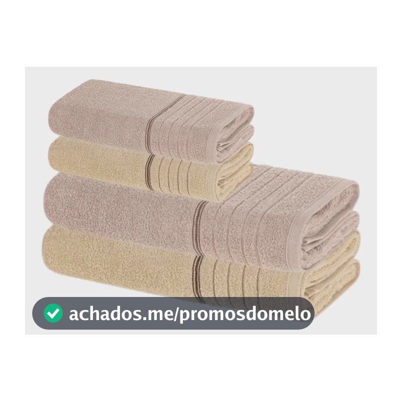 Jogo de Toalhas 4 Pçs Fio Cardado 100 Algodão Softmax Bressan Karsten
