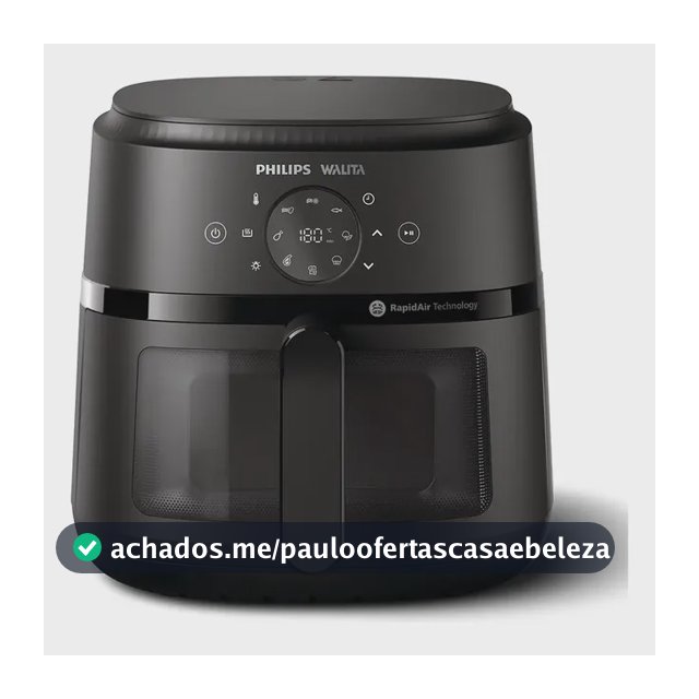 Fritadeira Airfryer Digital Philips Walita NA230/00 Negro