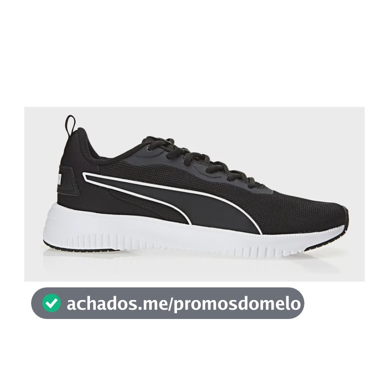 Tênis Esportivo Masculino Flyer Flex Bdp Puma Puma Black-puma White Liso 38 Br