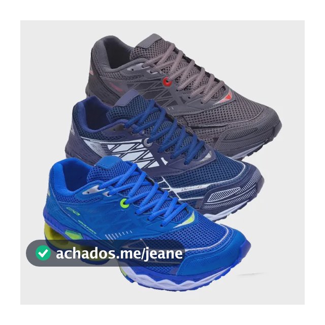 Kit 3 Tênis Corrid Masculino Respirável Academia Fitness Ful