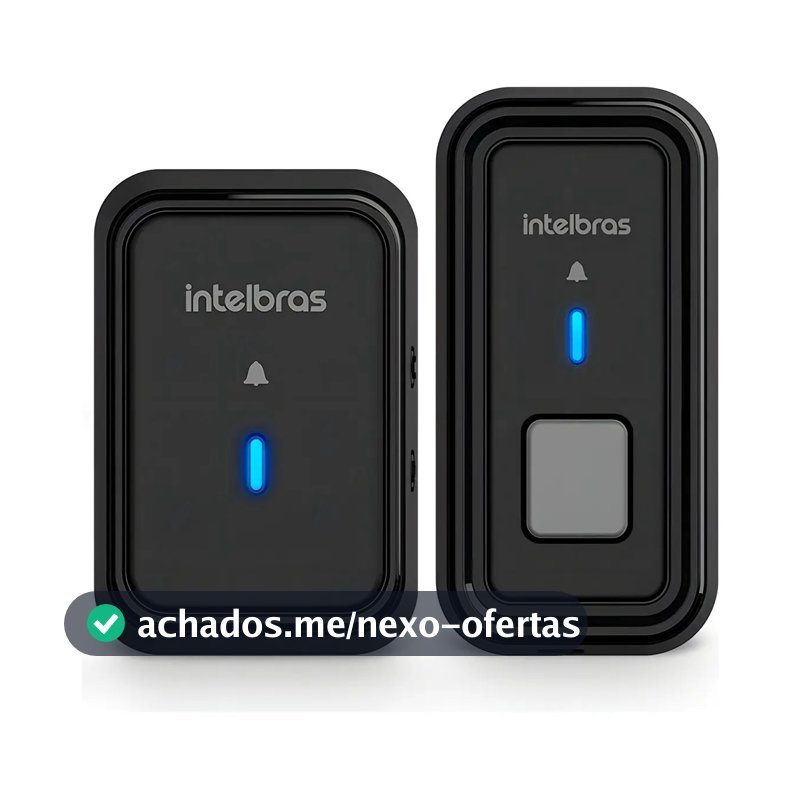 Campainha Sem Fio Intelbras Cib 101s Com Bateria - Cor Preta