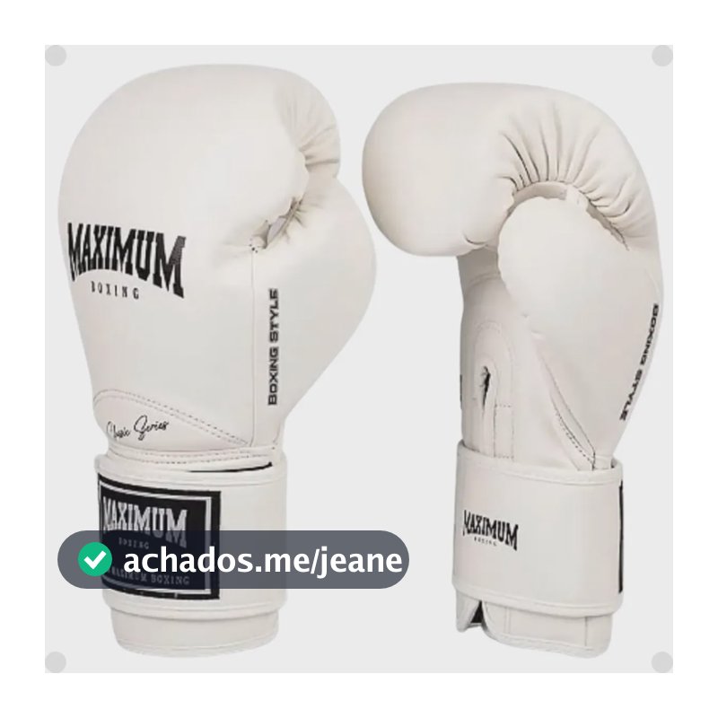 Luva Maximum Boxe Muaythai Classic Power Face Mxm Iniciante 10oz White (branca)
