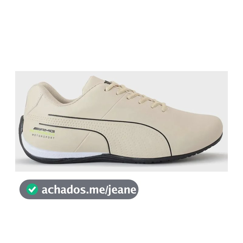 Tênis Puma Mercedes Masculino Amg Petronas Confortável Leve Bege 39 Br