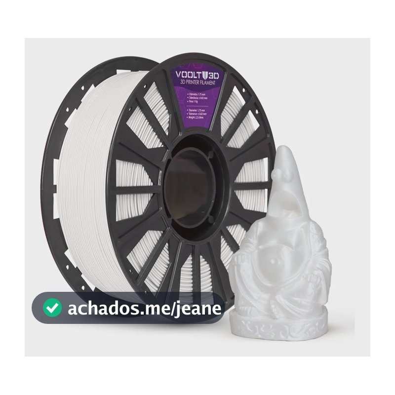 Filamento Pla Branco Off White Velvet 1kg 1,75mm Voolt3d Branco Off White Velvet