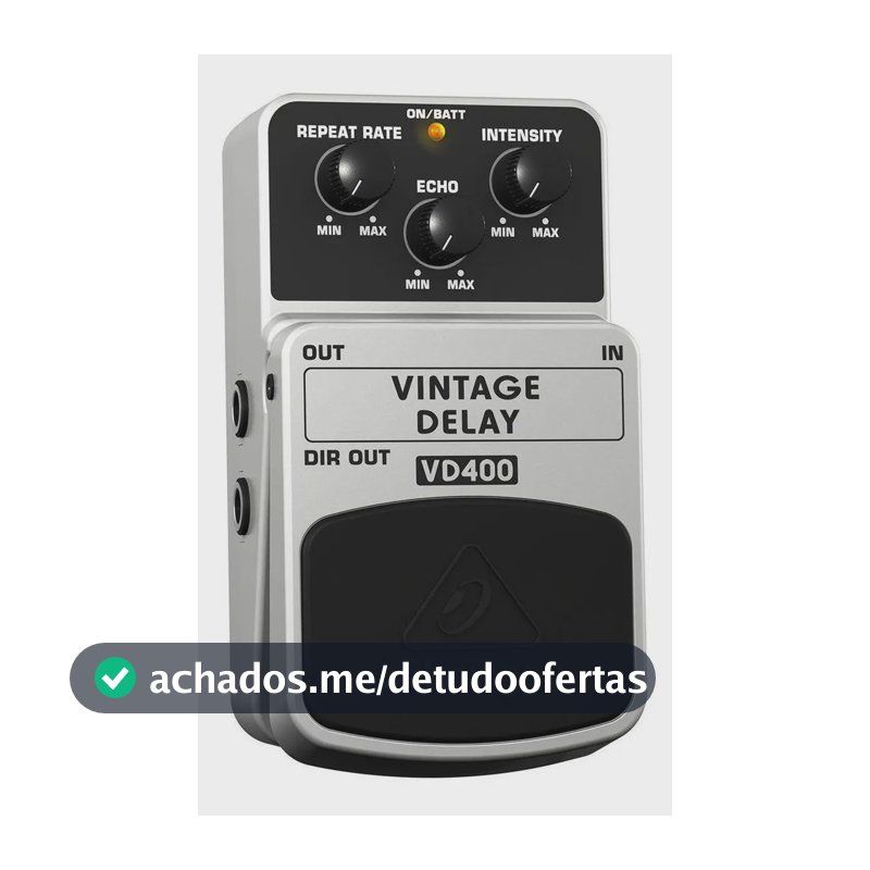 Pedal de efeito Behringer Vintage Delay VD400 cinza
