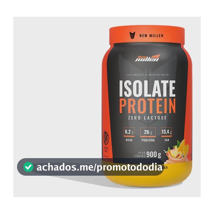 Proteína New Millen Premium Whey Isolado Isolate em pó sabor Peach/Mango x 900g