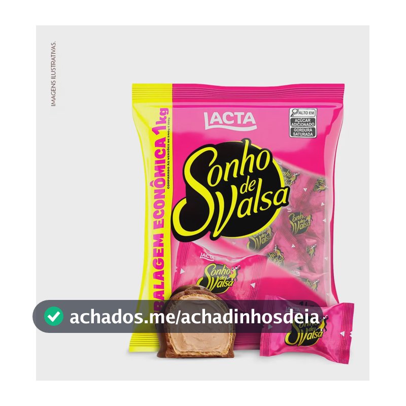 Bombom chocolate Sonho De Valsa Lacta 1Kg