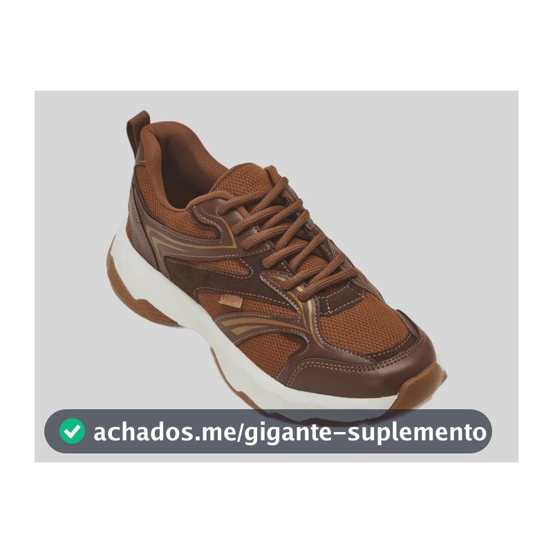 Tênis Feminino Aira Com Recortes Anacapri Marrom Liso 37