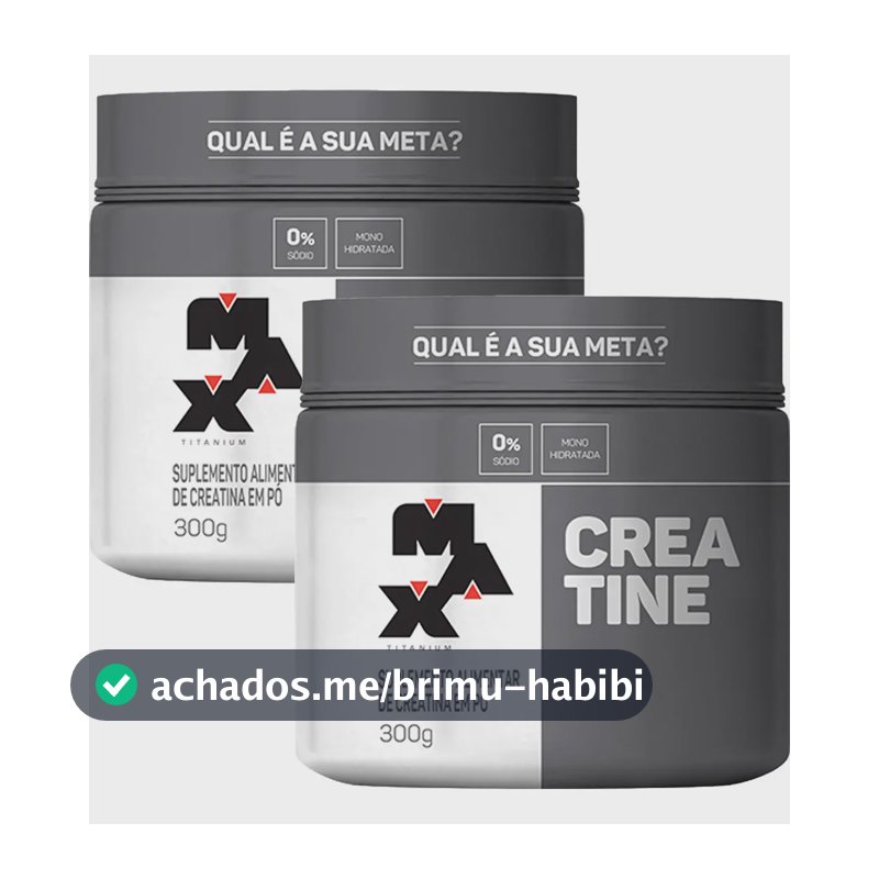 Creatina Max Titanium em pó Sem sabor x 300g 2 un