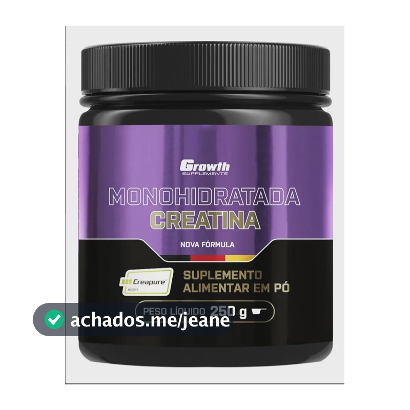 Creatina 250g Creapure Growth Supplements Sabor Sem sabor