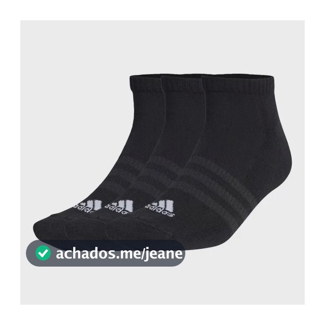 Meias Amortecidas Cano Baixo 3 Pares adidas