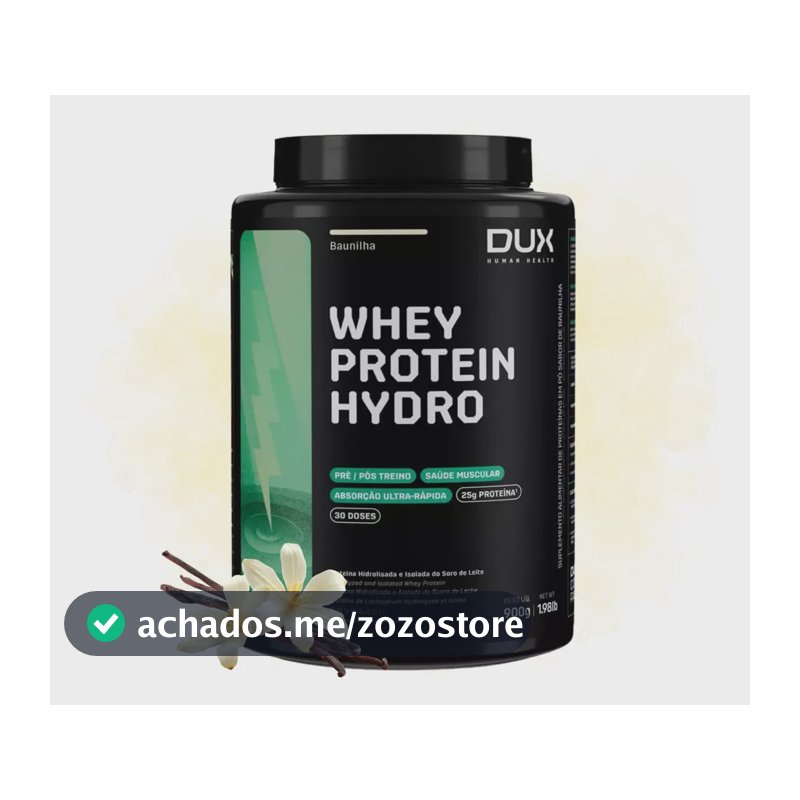 Whey Protein Hydro - Pote 900g Sabor Baunilha Baunilha