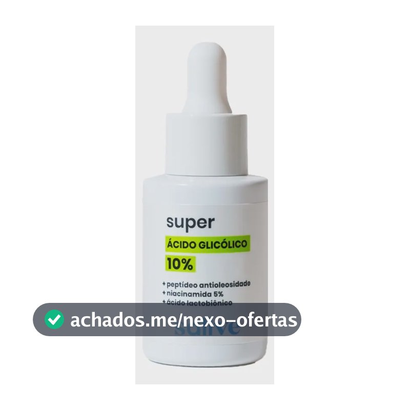 Super Ácido Glicolico 10% Sallve 30ml Momento de aplicação Dia/Noite Tipo de pele Normal