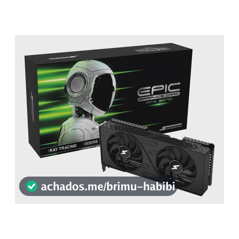 Placa De Vídeo Superframe Nvidia Geforce Rtx 3070 Epic 8 Gb