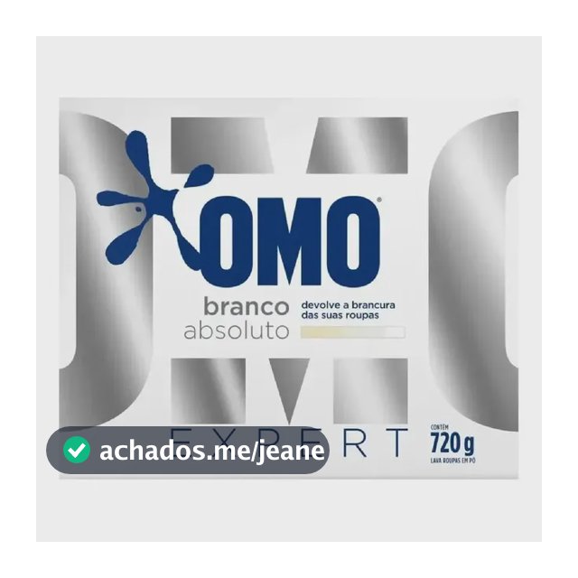 Omo Expert Branco Absoluto: 720g Roupas Mais Brancas