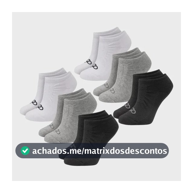 Kit 6 Pares Meias Olympikus Cano Baixo 33 Ao 44 Original