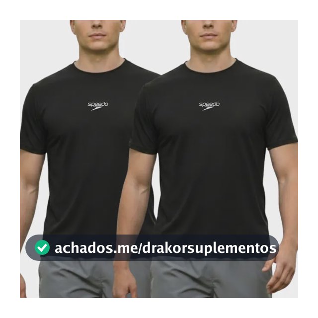 Kit 2 Camiseta Masculina Speedo Dry Fit Manga Curta Academia
