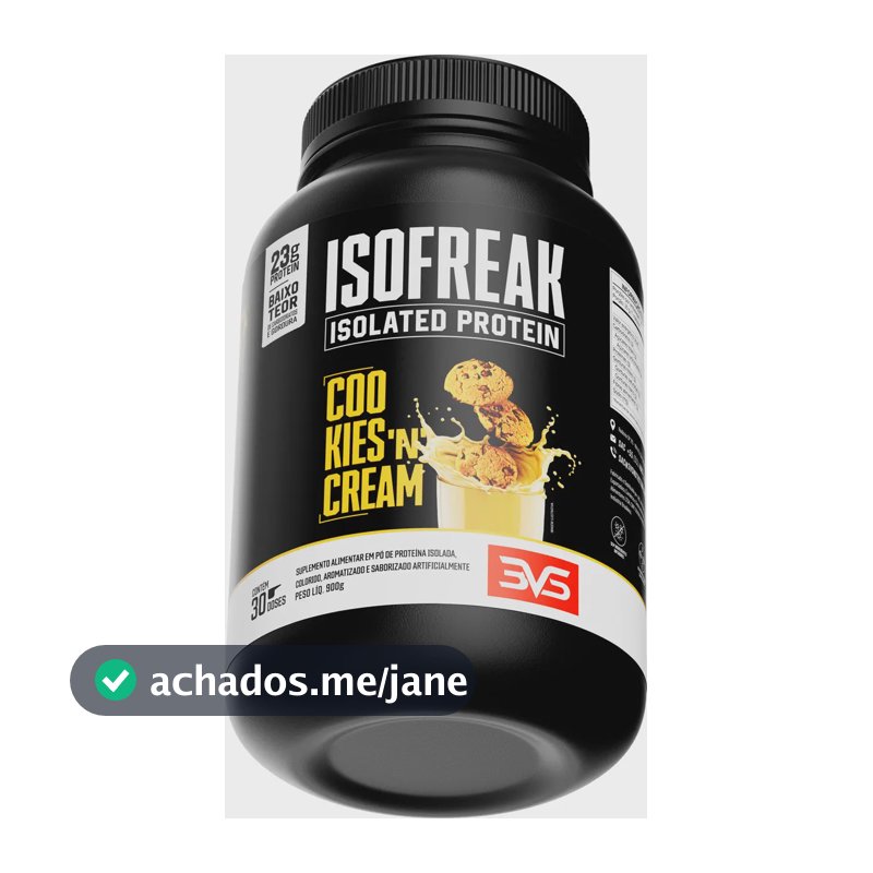 Whey Isolado Isofreak 900g Sabor: Cookies And Cream - Fórmula Avançada Com 23g De Proteína Por Dose