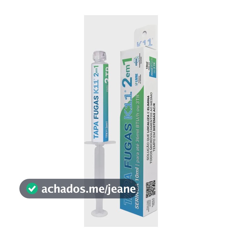 Tapa Fugas K11 Contraste 2em1 Seringa 10ml 3tr Até 36000btus