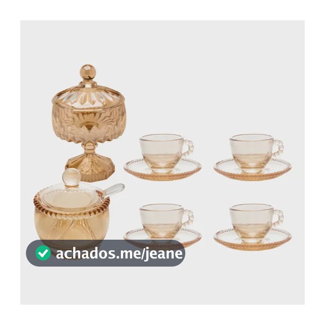 Kit Xicara Café Bomboniere Acucareiro Pearl Cristal Wolff Âmbar Bolinha Perola