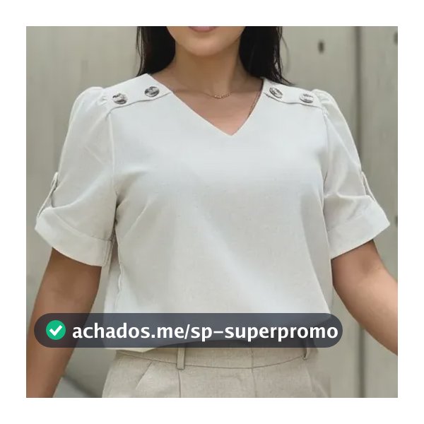 Blusinha Manga Curta Linho Auria