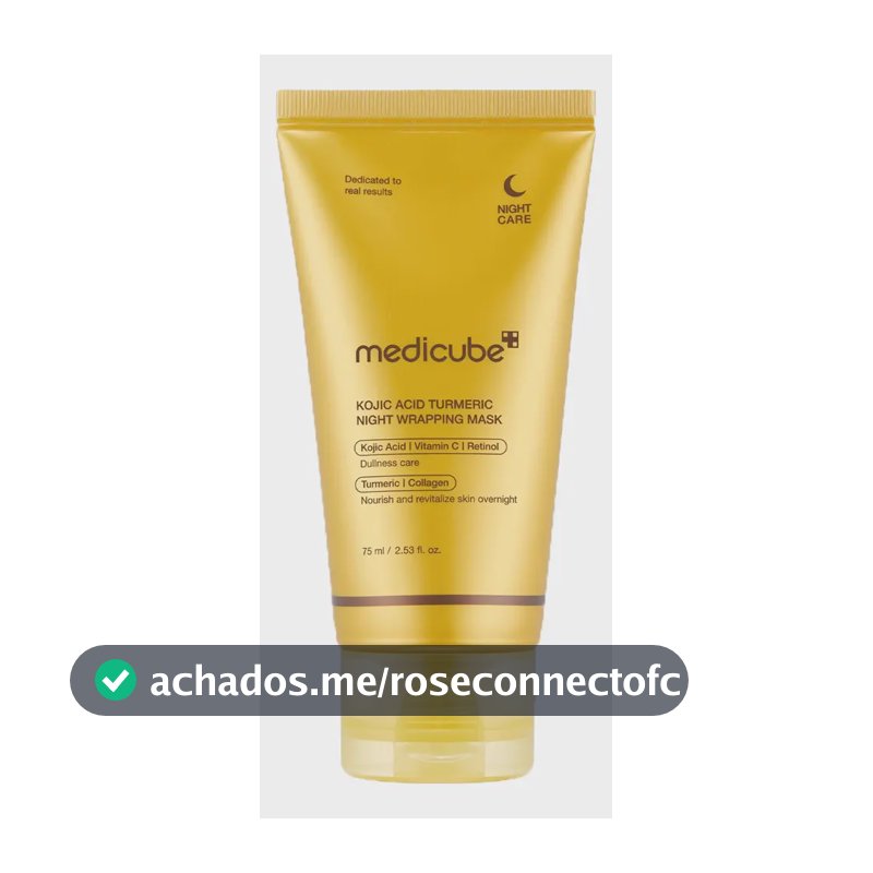 Máscara Noturna Medicube Kojic Acid Turmeric 75ml para Manchas, Luminosidade e Uniformização da Pele